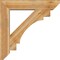 Ekena Millwork Merced Slat Rough Sawn Bracket w/ Offset Brace, Western Red Cedar, 8"W x 38"D x 38"H BKT0806X38X38MRC06RWR - alternate 2